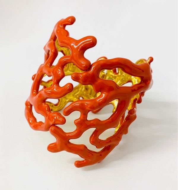 Medium Coral Branch Cuff