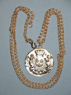 36" Satin Gold Medallion Necklace