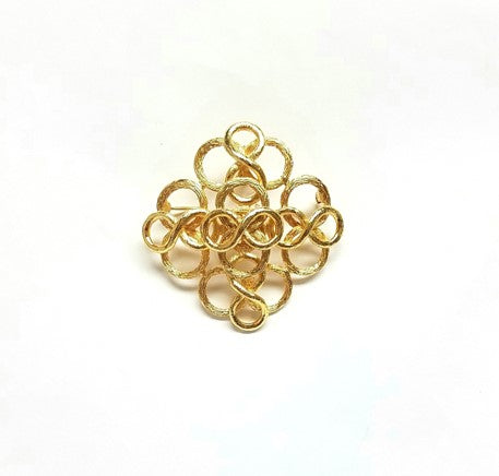 Gold Fancy Swirls Pin