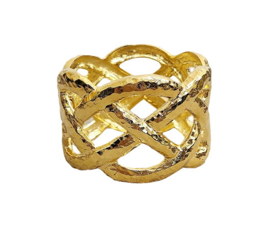 Gold Criss Cross Cuff Bracelet