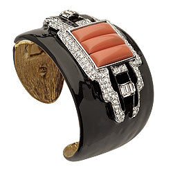 Black-Coral Deco Cuff