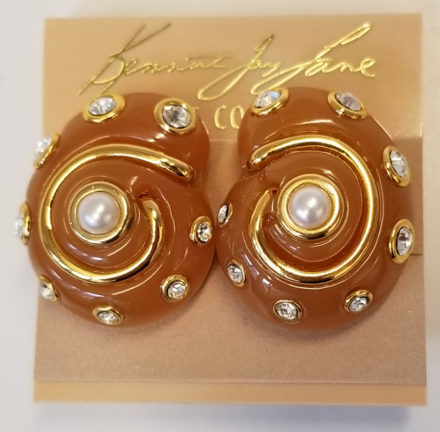 Amber Snail Clip Earring