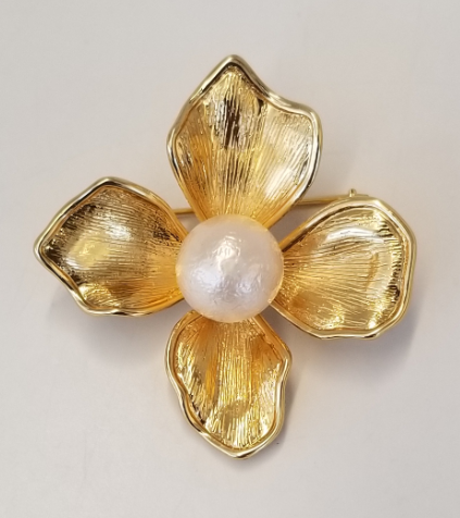 Gold Flower Pin