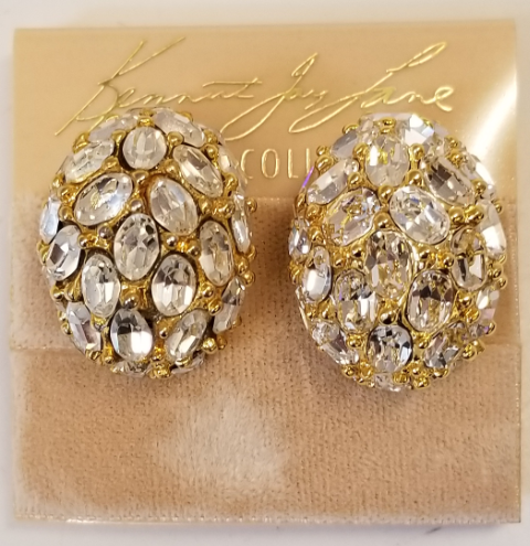 Crystal Domed Clip Earring