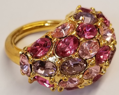 Multi Pink Domed Ring