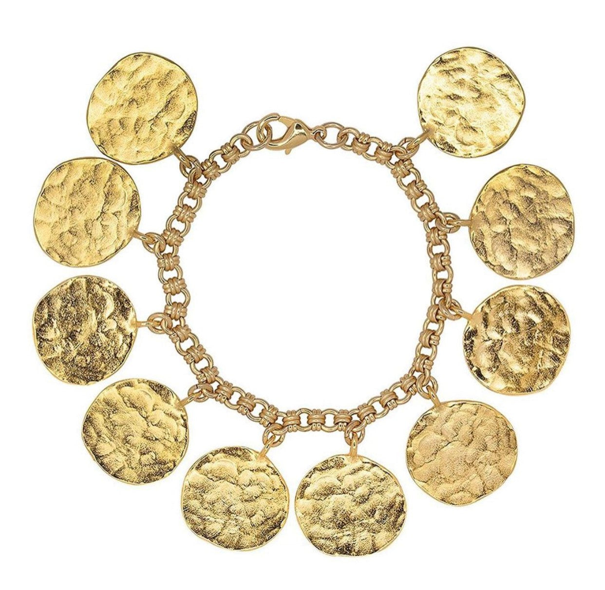 Gold Coin Charm Bracelet