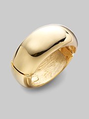 Polished Gold Hinged Bangle