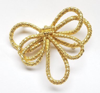 Gold Bow Pin