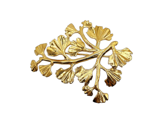 Gold Leaves on Vine Pin