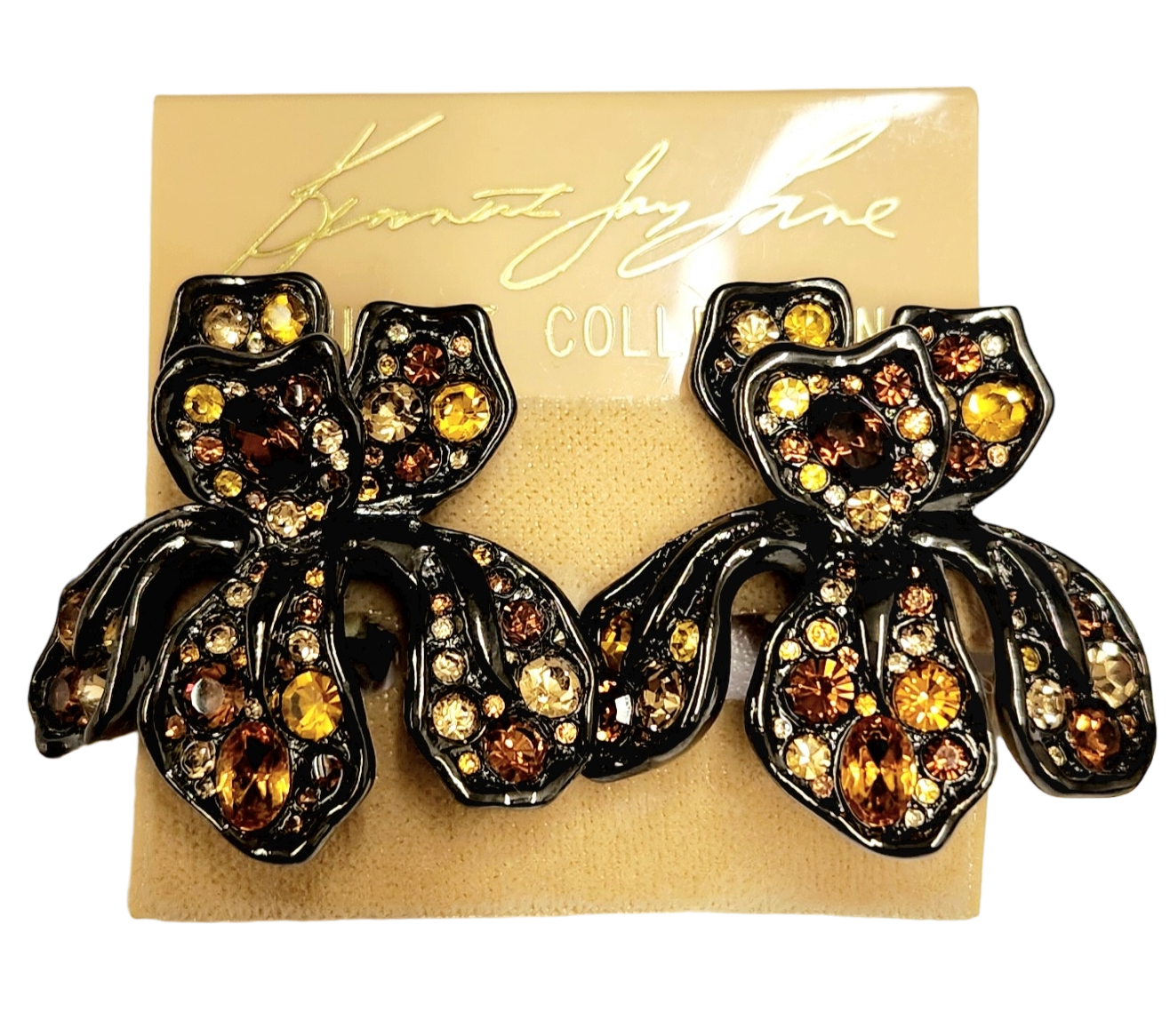 Gold-Multi Topaz Iris Clip Earring