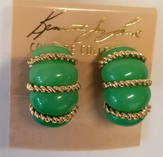 Jade Wrapped Shrimp Earring