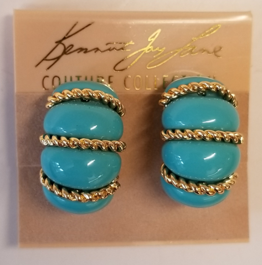 Turquoise shrimp clip earring