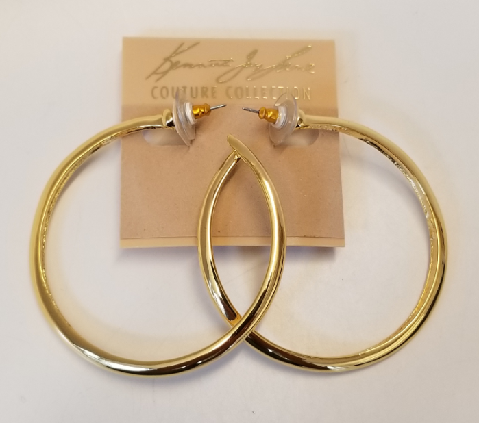 Polished Gold Large Hoop Pierced Earring