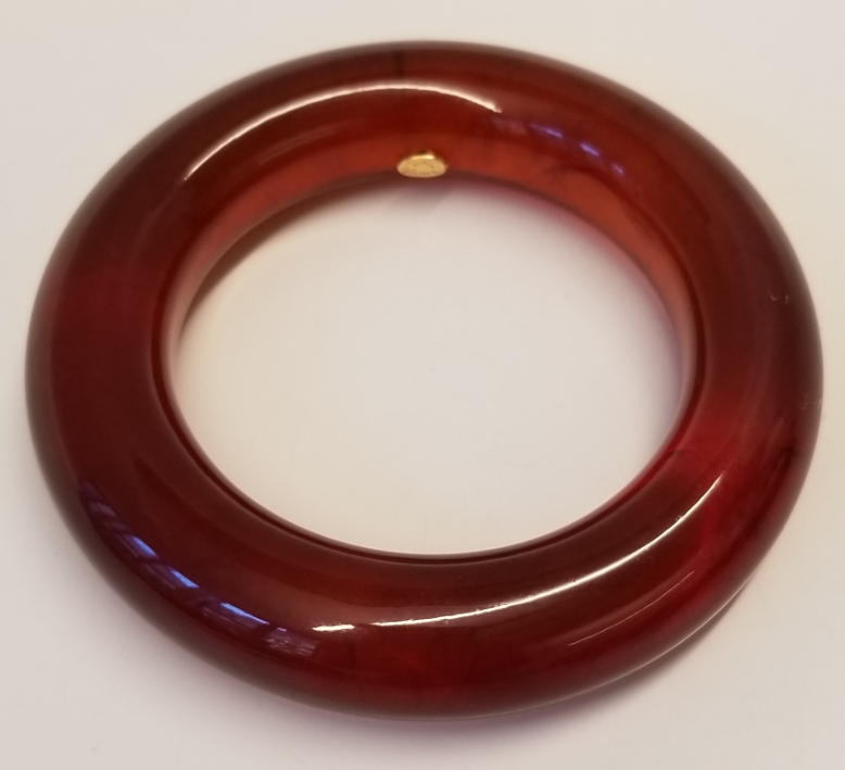 Tortoise Resin Round Bangle Bracelet