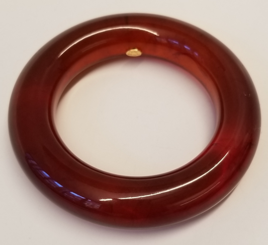 Tortoise Resin Round Bangle Bracelet