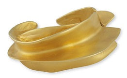 Satin Gold Sculpted Cuff