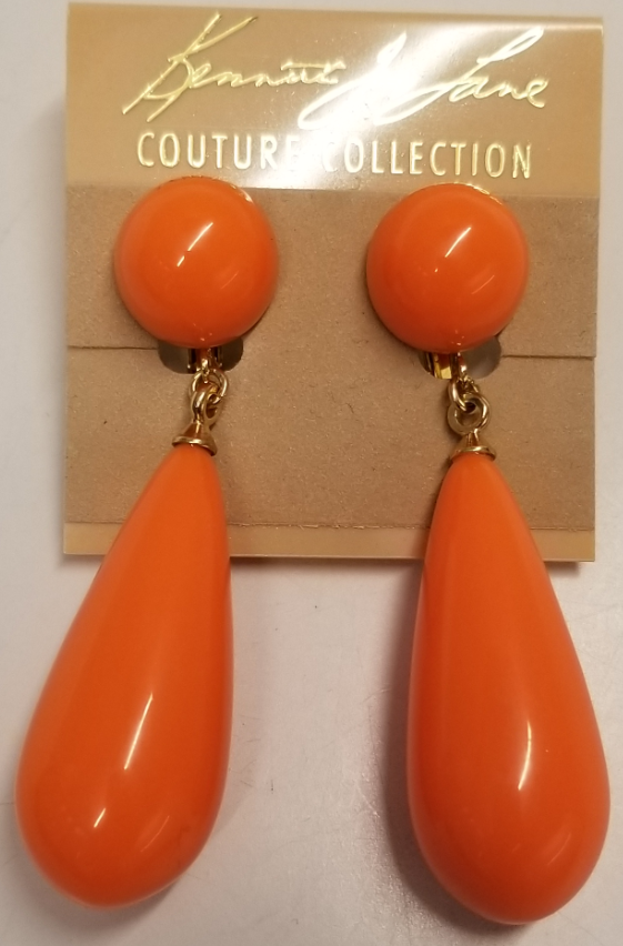 Coral Drop Clip Earring