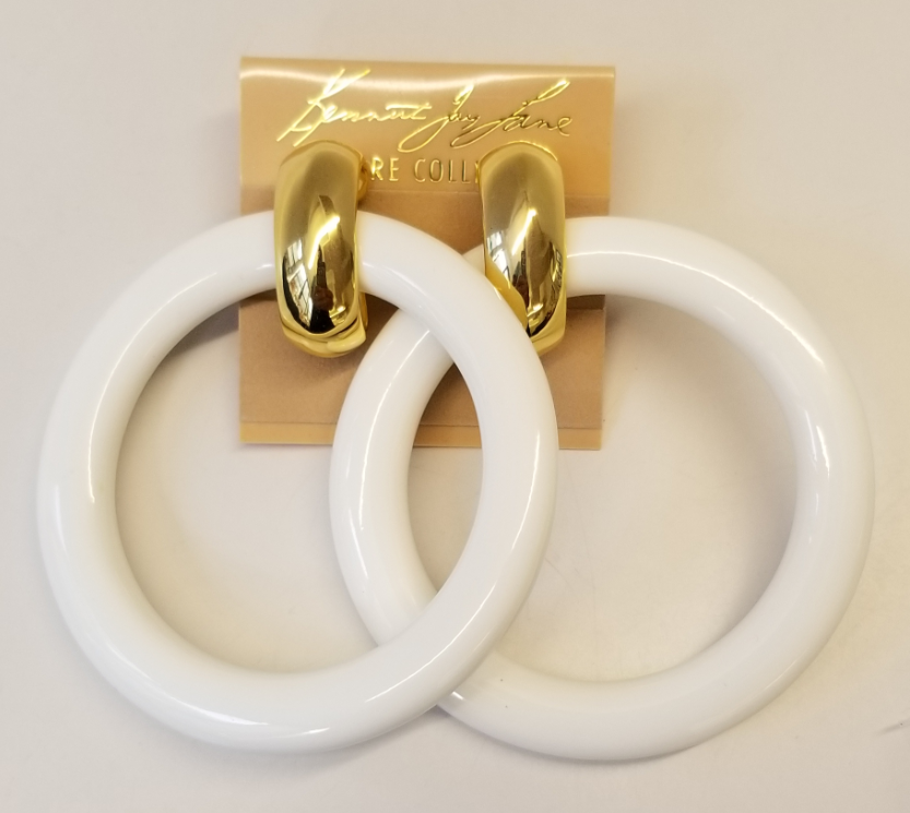 Polished Gold-White Earring