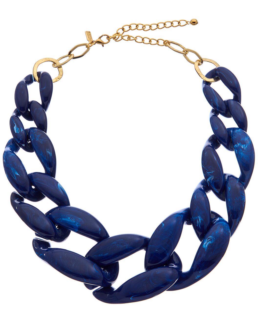 Graduated lapis Link Necklace