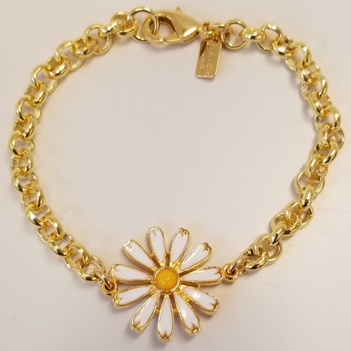 White Single Daisy Chain Bracelet