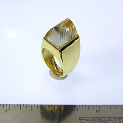 Gold and Crystal Ring