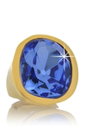 Polished Gold Light Sapphire Ring