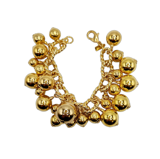 Gold Ball Cluster Bracelet