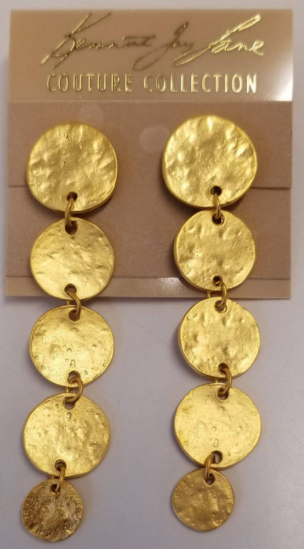 Graduated Coin Drop Clip Earring