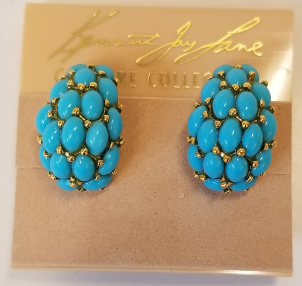 Turquoise Cabochon Thumbnail Clip Earring