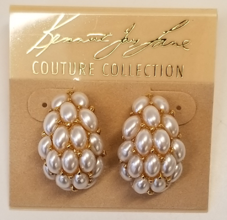 Pearl Cabochons Pierced Earring