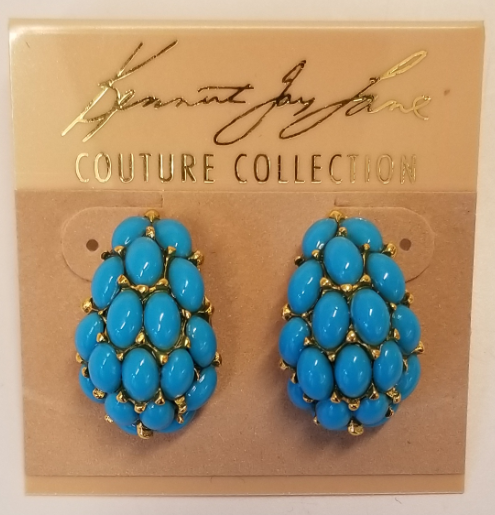 Turquoise Cabochons Pierced Earring