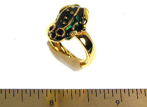 Medium Green Frog Ring