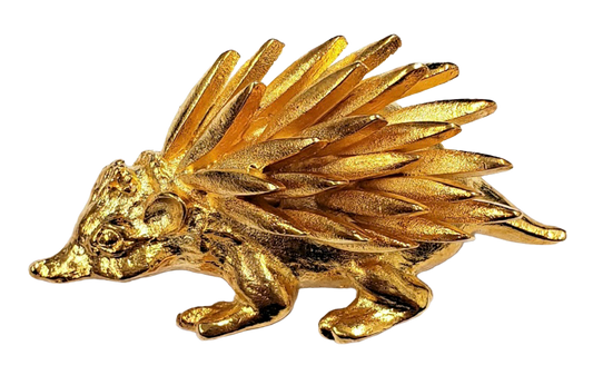 2"x1" Gold Porcupine Pin