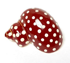 Red and White Snail Pin