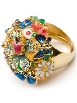 Multi Colored Garden Party Dome Ring