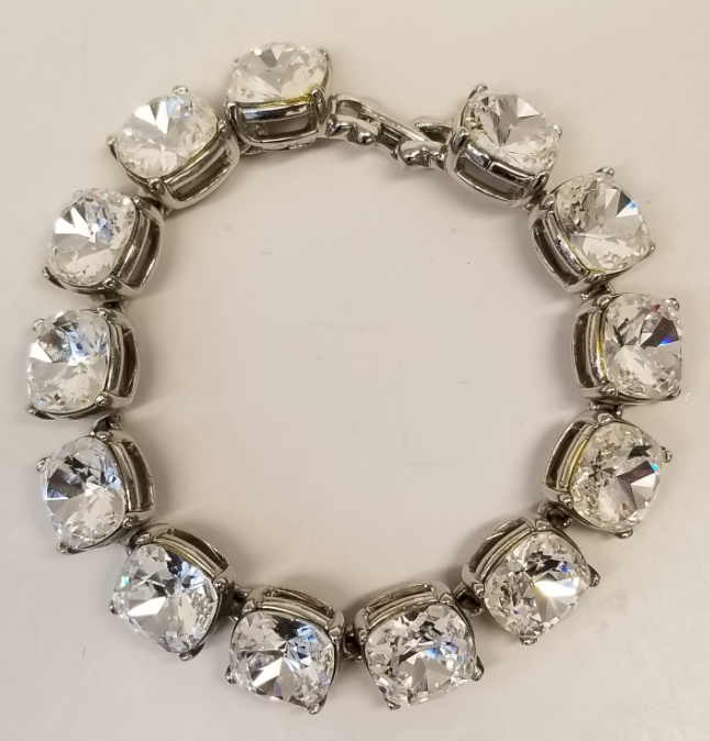 Silver and Crystal Headlight Bracelet