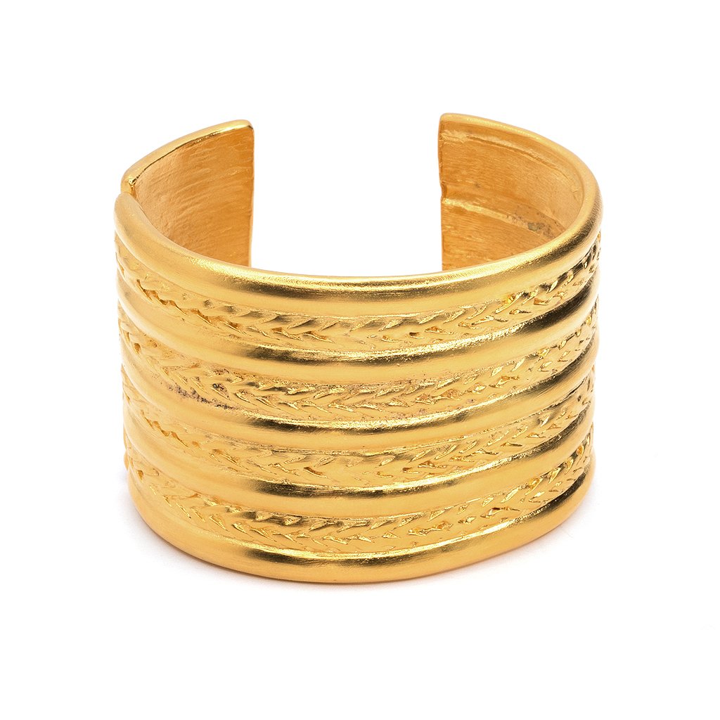 Jackie Onassis Satin Gold Braid Cuff