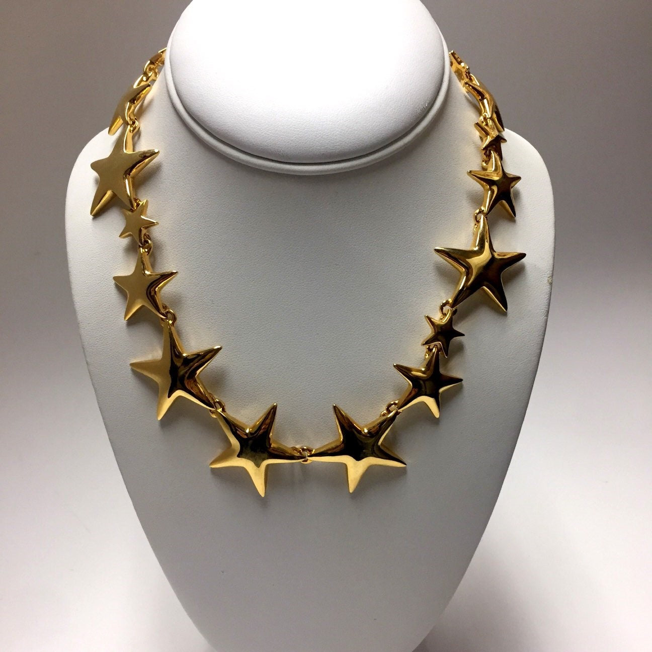 16"-20" Polished Gold Stars Necklace