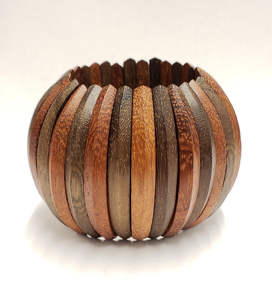 Medium Dark Wood Stretch Bracelet