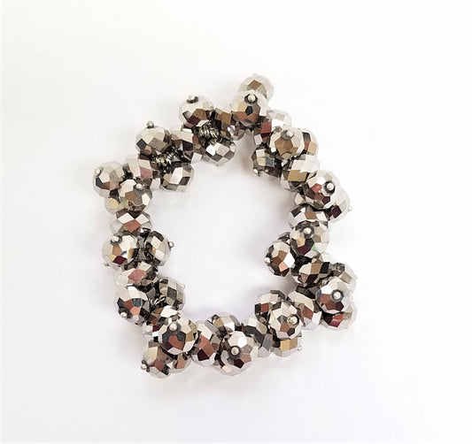 Silver Beads Stretch Bracelet