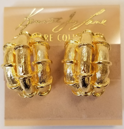 Triple Bamboo Hoop Clip Earring