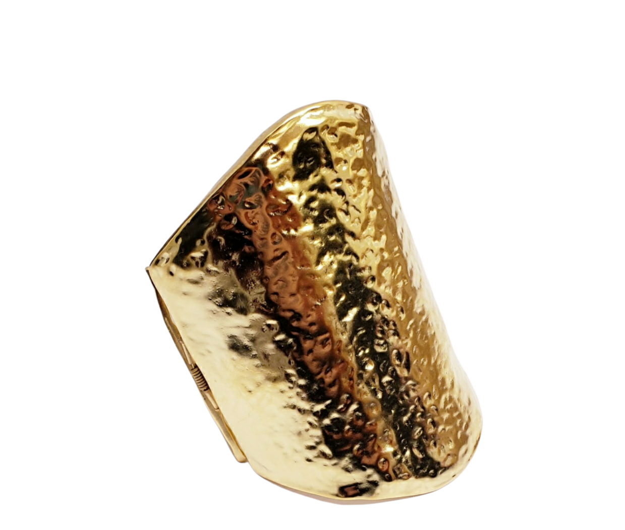 Satin Gold Hammered Cuff