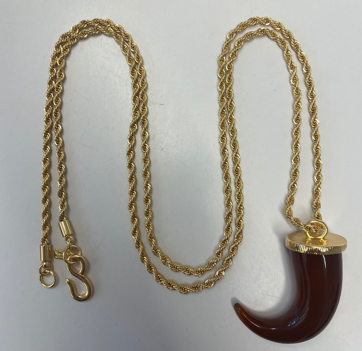 34" Small Tortoise Tooth on Gold Chain