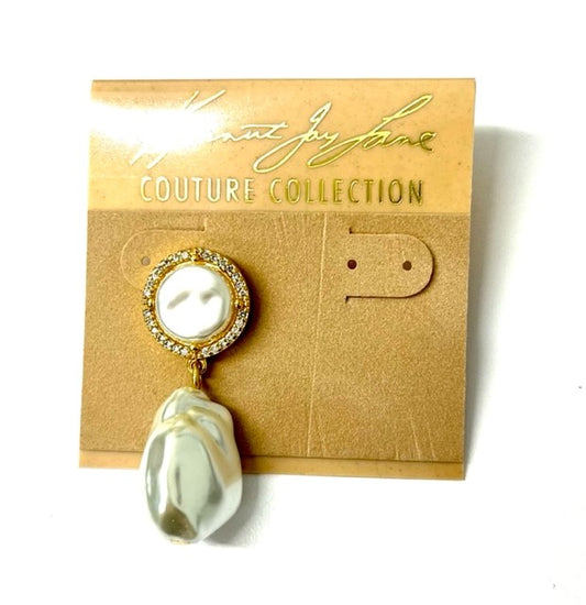 Baroque Pearl Drop Post Earring