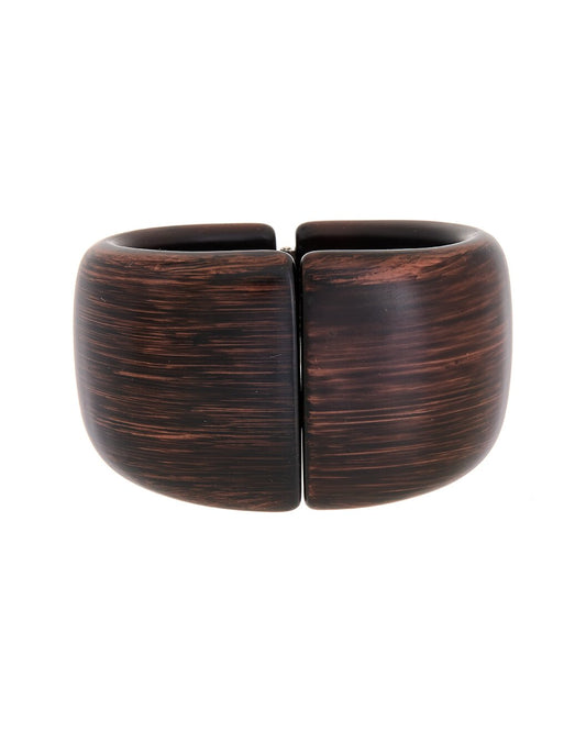 Dark Wood Front Closure Hinged Cuff