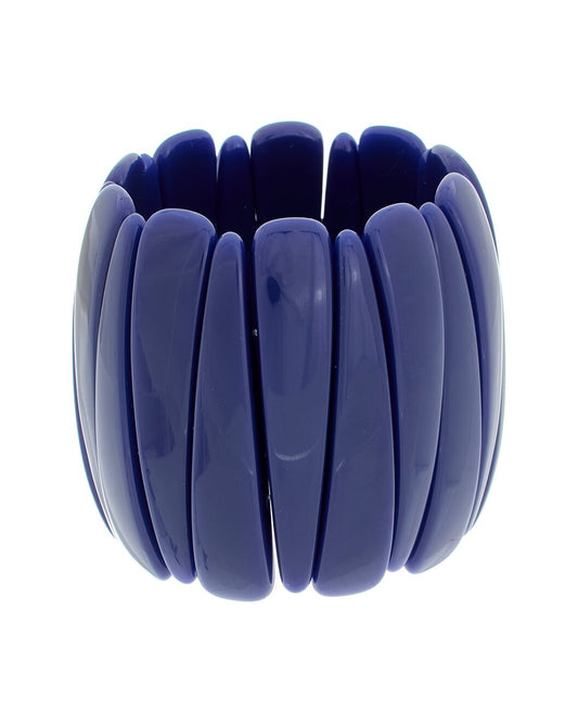 Lapis Resin Bars Stretch Cuff