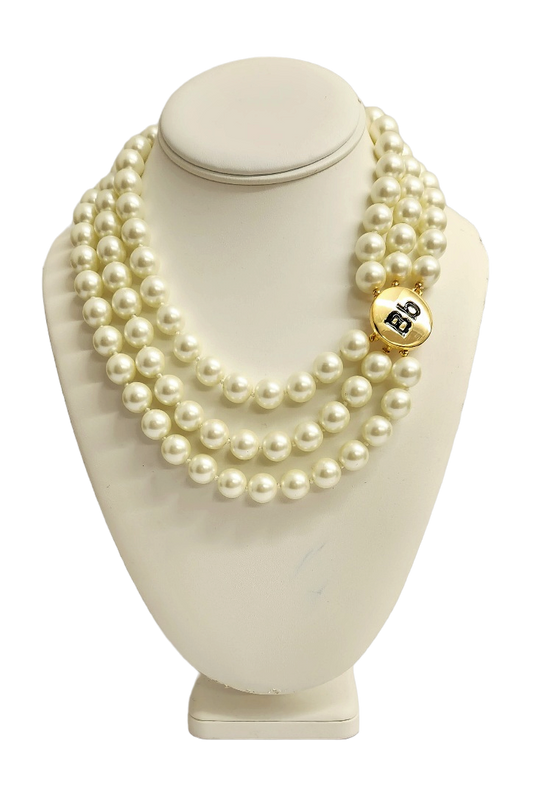 Barbara Bush 3 Row Light Cultura Pearl Necklace