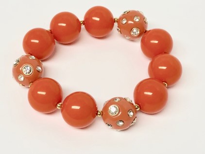 Coral Candy Ball Bracelet