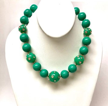 20" Jade Candy Ball Necklace