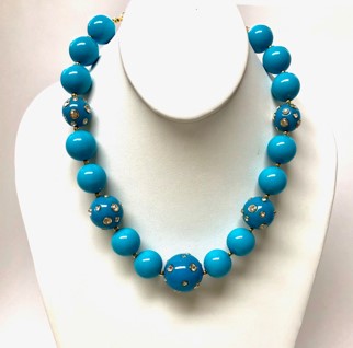 20" Turquoise Candy Ball Necklace